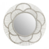 Hamish Floral Effect Wall Mirror Silver