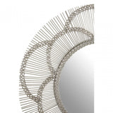 Hamish Floral Effect Wall Mirror Silver