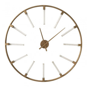 Beauly Gold Metal Round Wall Clock Gold
