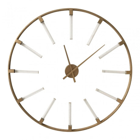 Beauly Gold Metal Round Wall Clock Gold