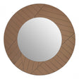 Roza Round Wall Mirror Brown