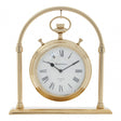 Townhouse Small Round Mantel Clock Gold