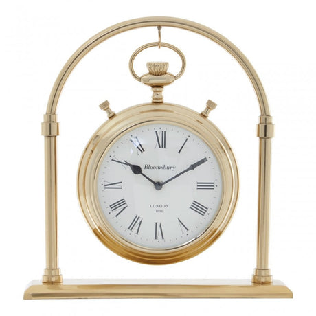 Townhouse Small Round Mantel Clock Gold