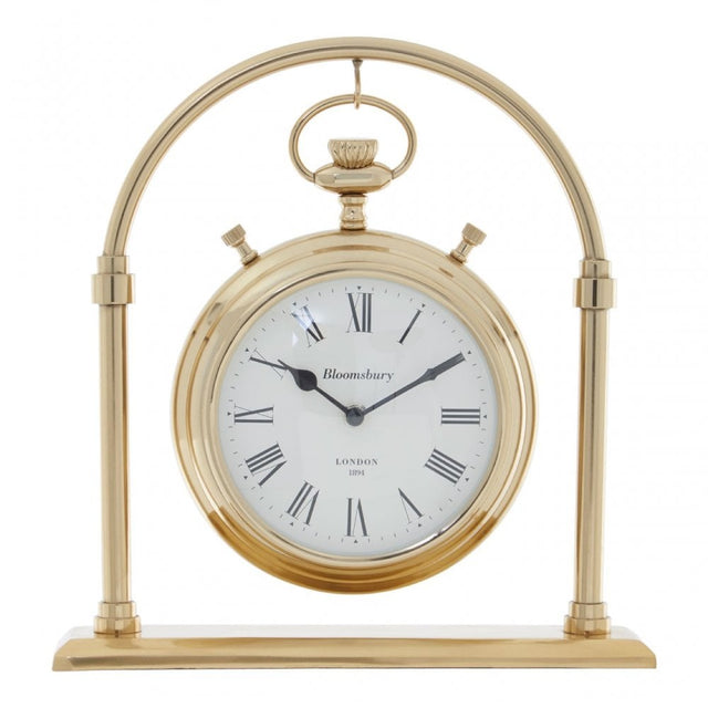 Townhouse Small Round Mantel Clock Gold