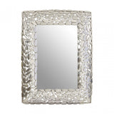 Hamish Pebble Effect Rectangular Wall Mirror Silver