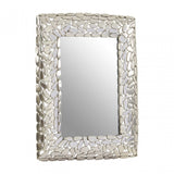 Hamish Pebble Effect Rectangular Wall Mirror Silver