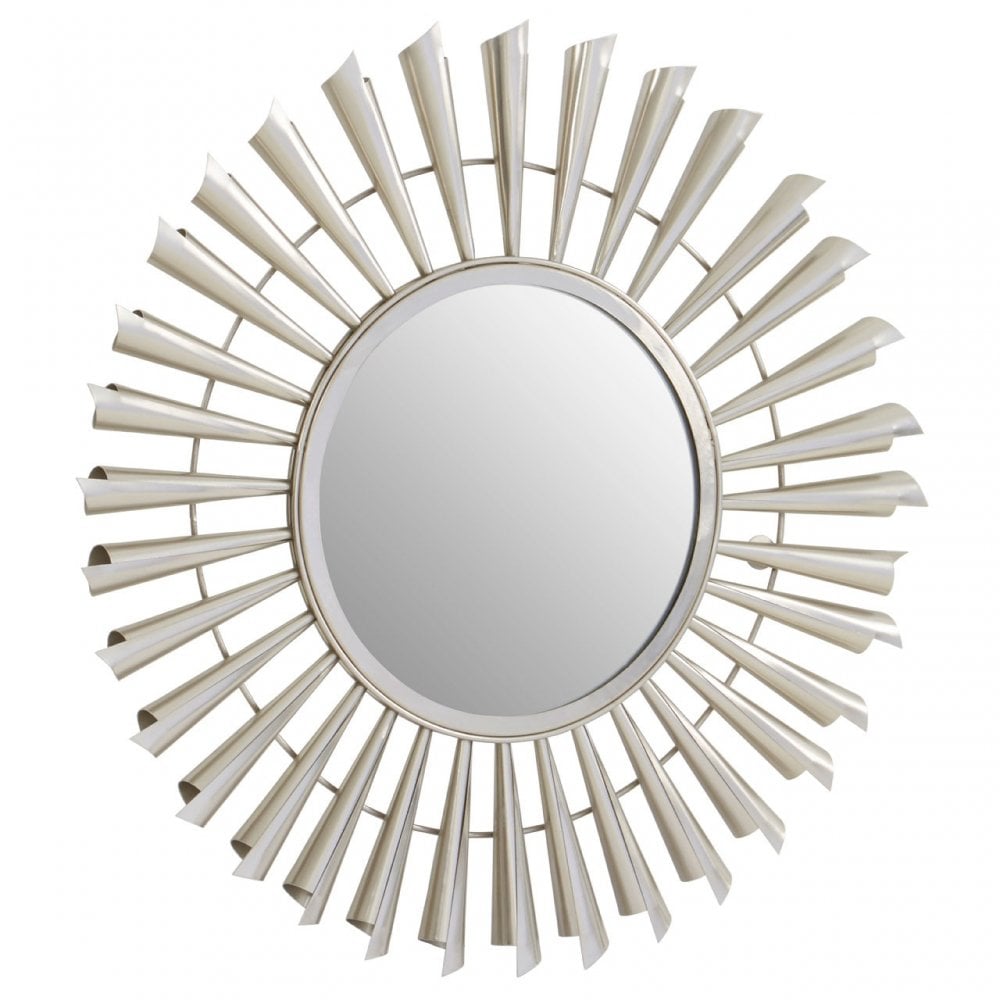 Hamish Sunburst Effect Wall Mirror Silver
