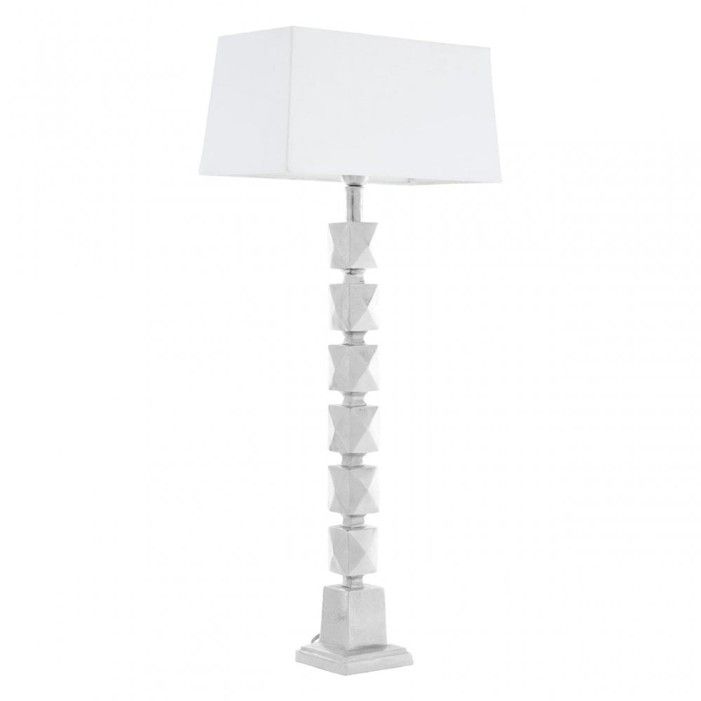 Macey Faceted Table Lamp Silver
