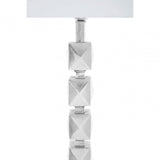 Macey Faceted Table Lamp Silver