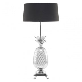 Wulah Nickel Finish Pineapple Table Lamp Silver