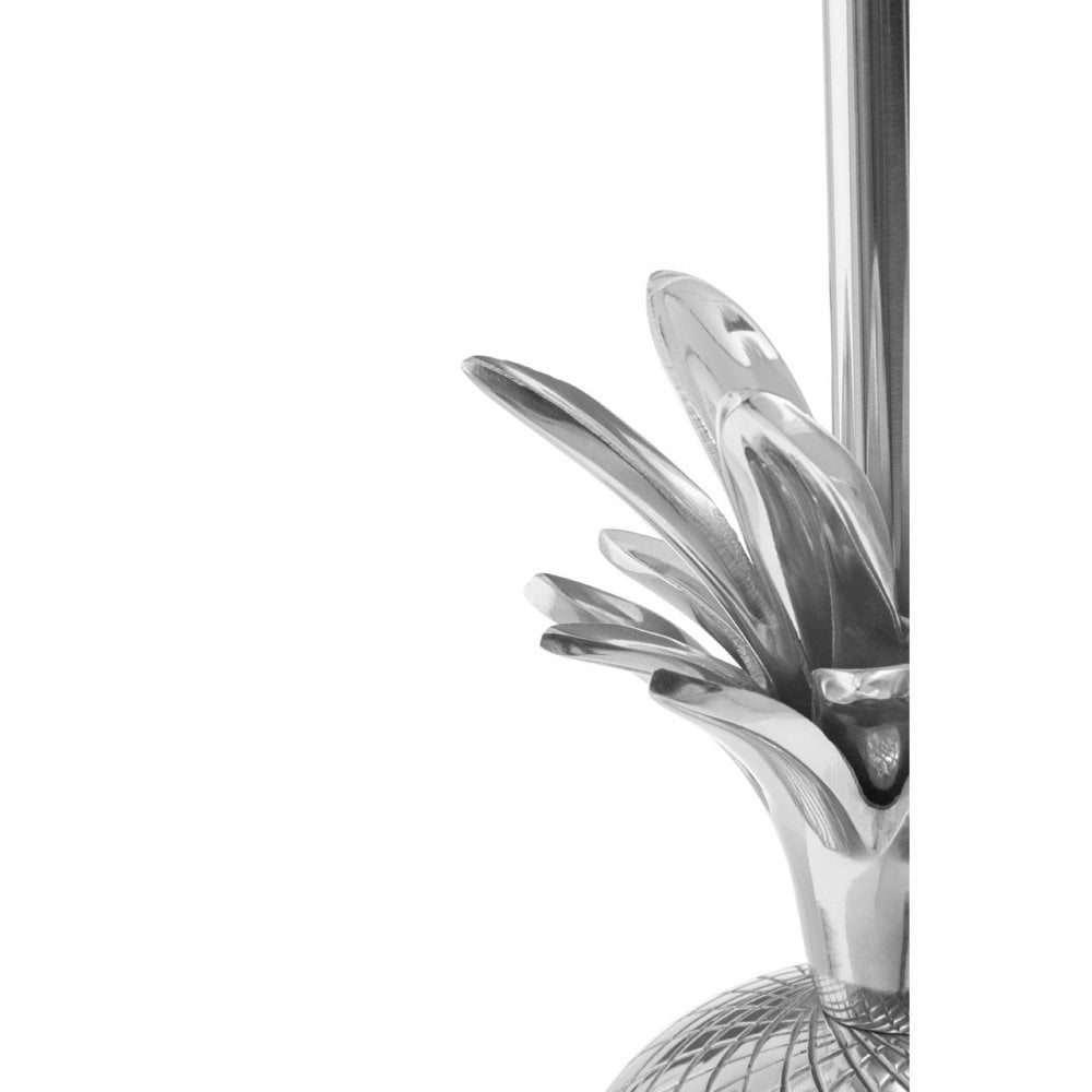 Wulah Nickel Finish Pineapple Table Lamp Silver