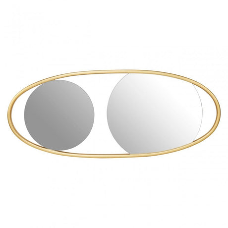 Ximi Large Oval Wall Mirror Brown