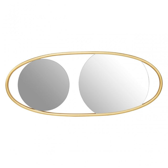 Ximi Large Oval Wall Mirror Brown
