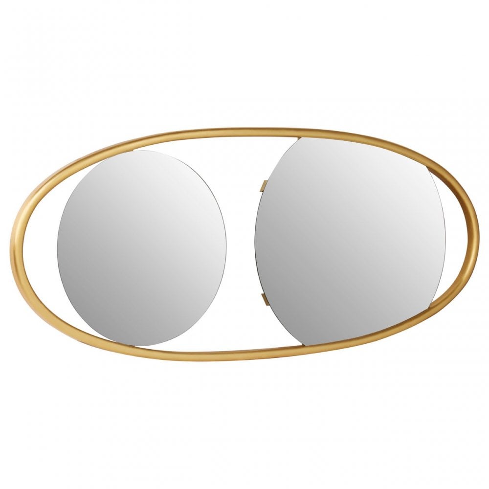 Ximi Large Oval Wall Mirror Brown