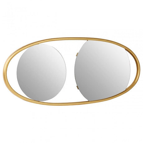 Ximi Large Oval Wall Mirror Brown