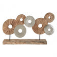 Elementi 7 Disc Wooden Sculpture Natural
