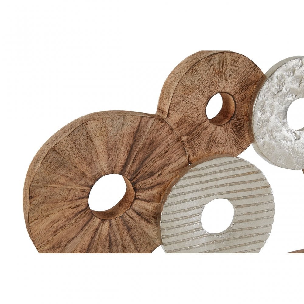 Elementi 7 Disc Wooden Sculpture Natural
