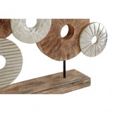 Elementi 7 Disc Wooden Sculpture Natural
