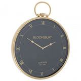 Geoi Large Pocket Style Wall Clock Black