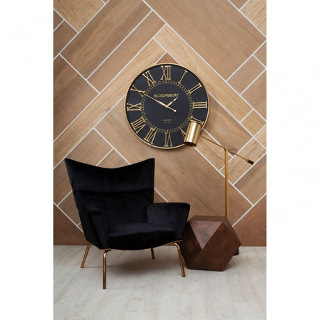 Mano Black andAmp; Gold Floor Lamp Black