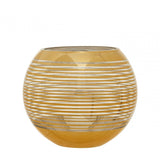 Raya Small Rounded Stripe Vase Gold