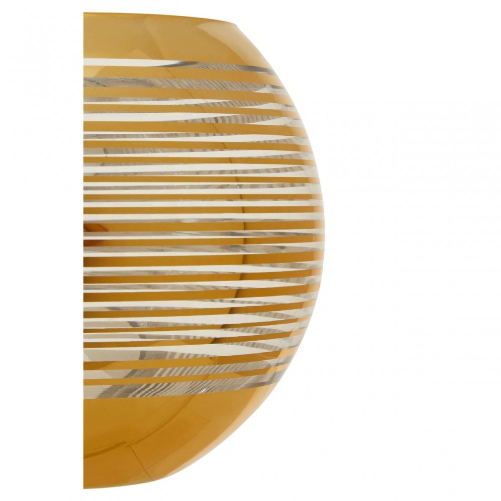 Raya Small Rounded Stripe Vase Gold