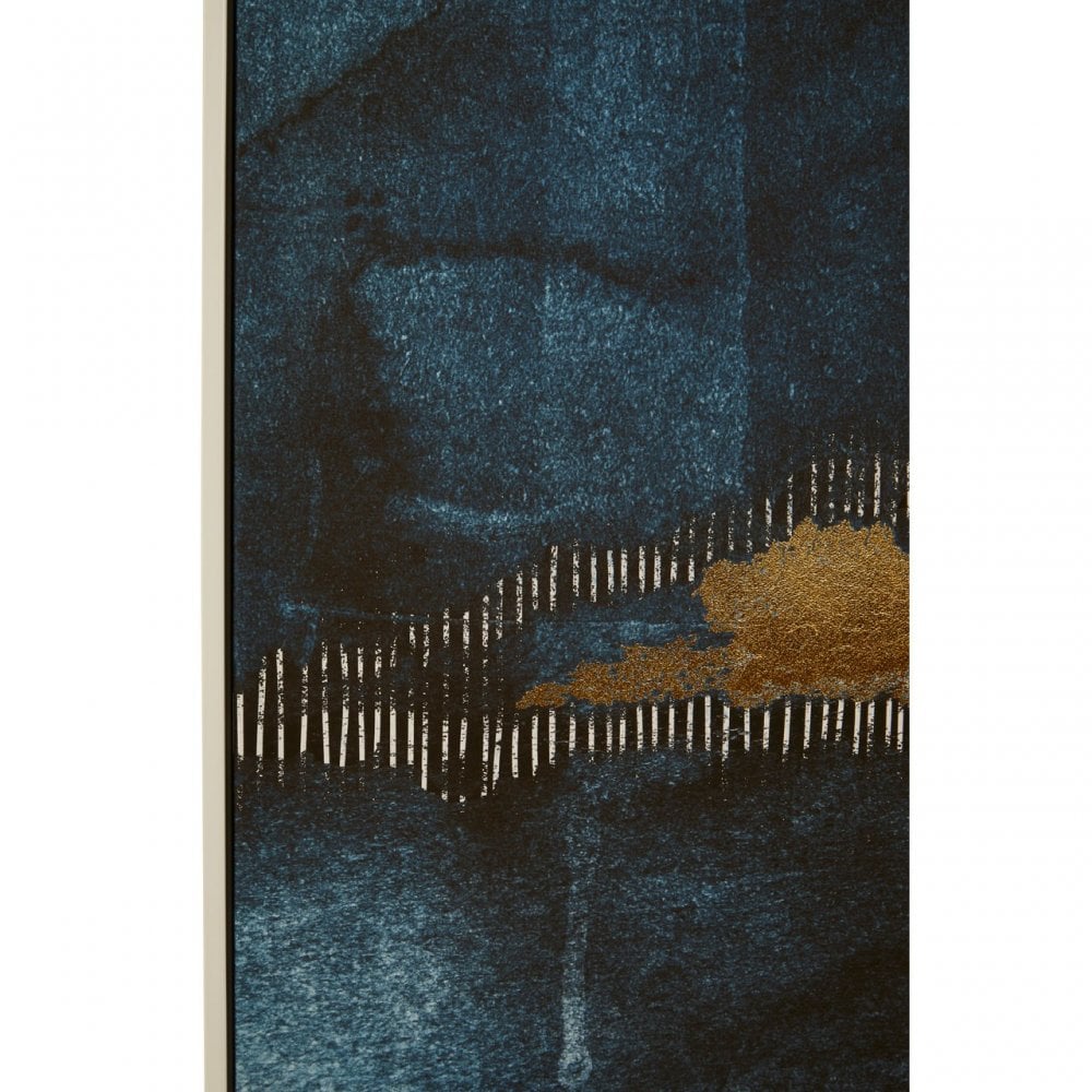 Mourie Blue / Gold Wall Art Blue