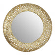 Hamish Pebble Effect Round Wall Mirror Brass