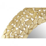 Hamish Pebble Effect Round Wall Mirror Brass