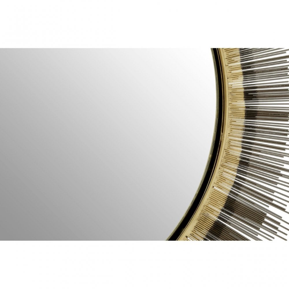 Hamish Brass Finish Iron Wall Mirror Brass
