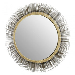 Hamish Brass Finish Iron Wall Mirror Brass
