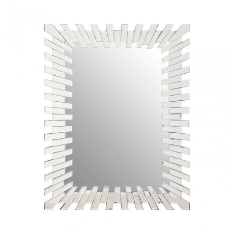 Puzzle Sunburst Wall Mirror Silver
