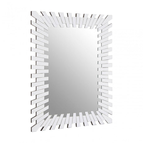 Puzzle Sunburst Wall Mirror Silver
