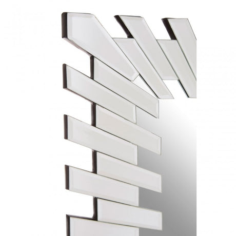 Puzzle Sunburst Wall Mirror Silver