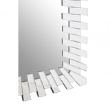 Puzzle Sunburst Wall Mirror Silver