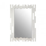 Puzzle Wall Mirror with Cut Out Frame Silver