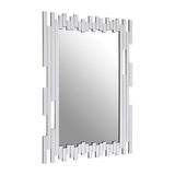 Puzzle Wall Mirror with Cut Out Frame Silver