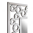 Puzzle Wall Mirror with Scrolled Frame Silver