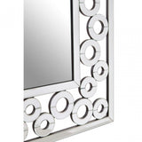 Puzzle Wall Mirror with Scrolled Frame Silver