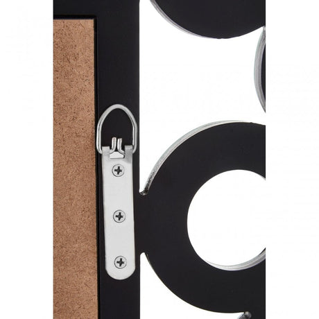 Puzzle Wall Mirror with Scrolled Frame Silver