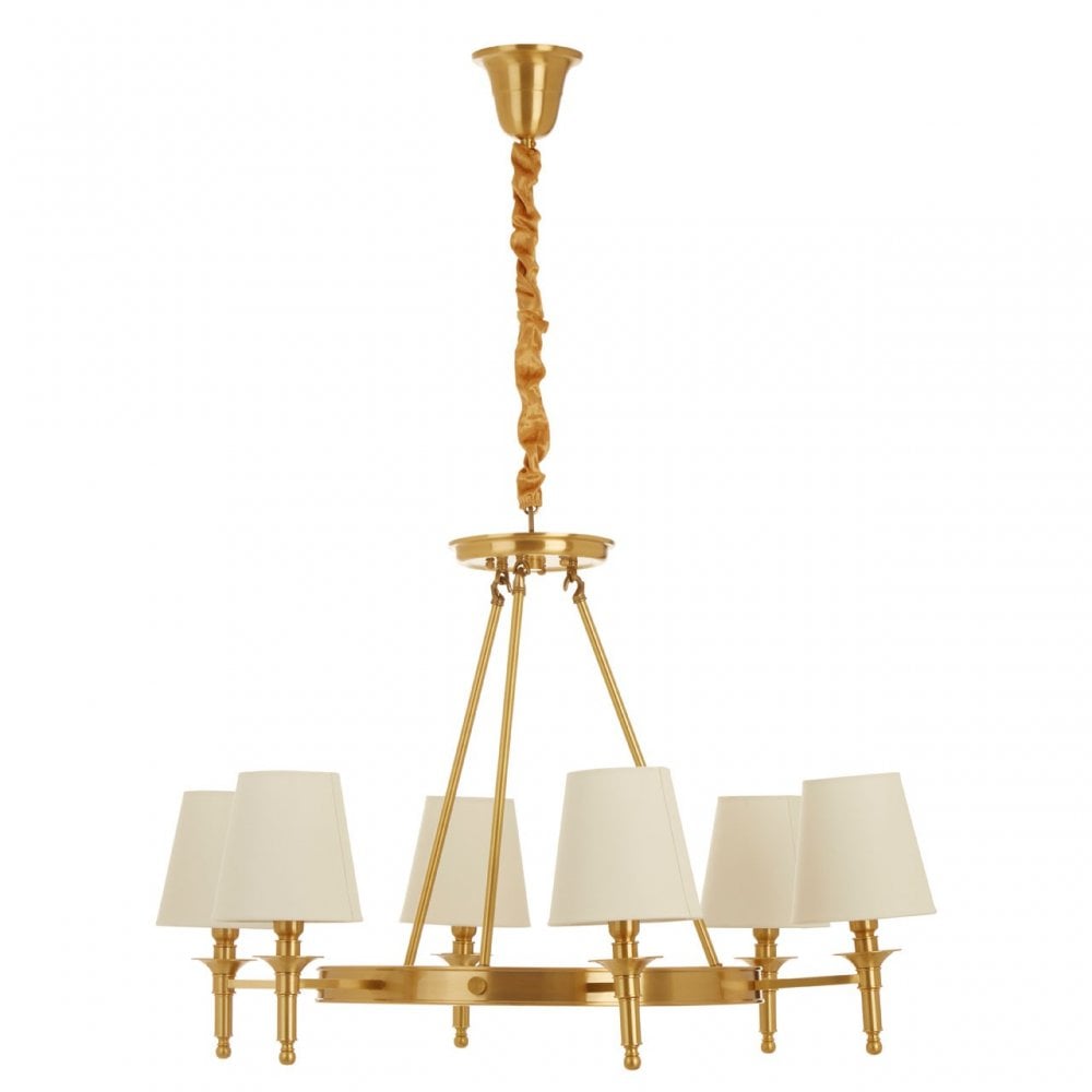 Zina 6 Arm Ceiling Light Copper