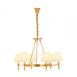 Zina 6 Arm Ceiling Light Copper