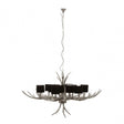 12 Shade Large Antler Chandelier Silver