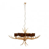 12 Shade Large Antler Chandelier Silver