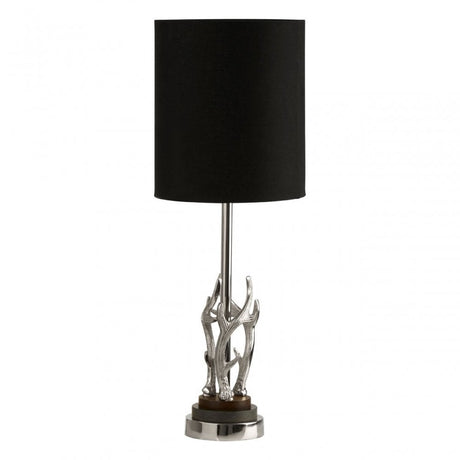 Rockclif Rockclif Antler Table Lamp with Marble Base Silver