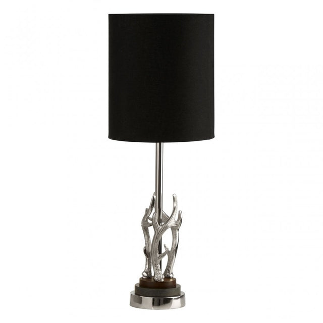 Rockclif Rockclif Antler Table Lamp with Marble Base Silver