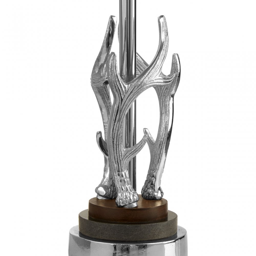 Rockclif Rockclif Antler Table Lamp with Marble Base Silver