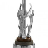 Rockclif Rockclif Antler Table Lamp with Marble Base Silver
