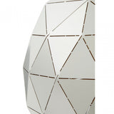 Geoi Small Silver Finish Pendant Light White