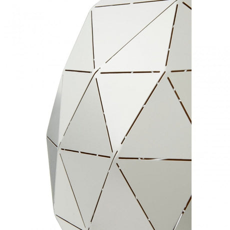 Geoi Small Silver Finish Pendant Light White